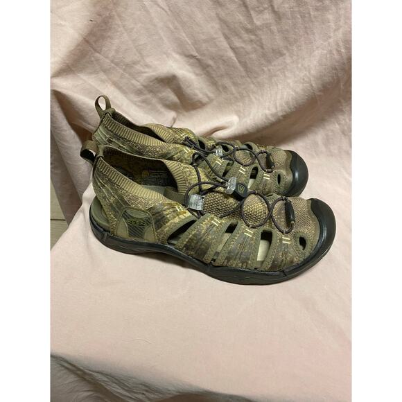 Keen Hiking Sandals Outdoor Waterproof Closed Toe Mens Sz 11.5 Green Brown Camo main image 4